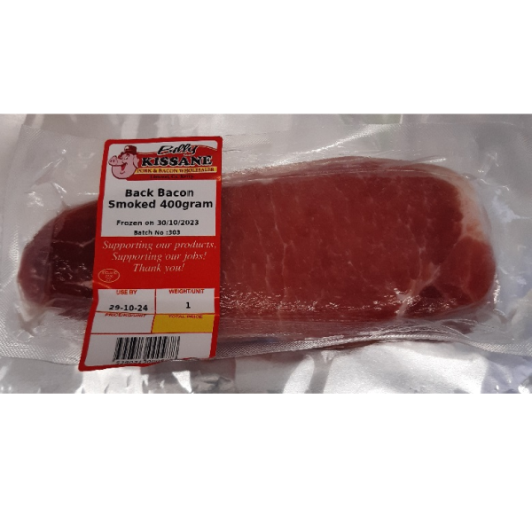 Kissane  Back Bacon Smoked 400g