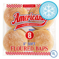 Americana 8 X 5" Soft Floured Baps 712g